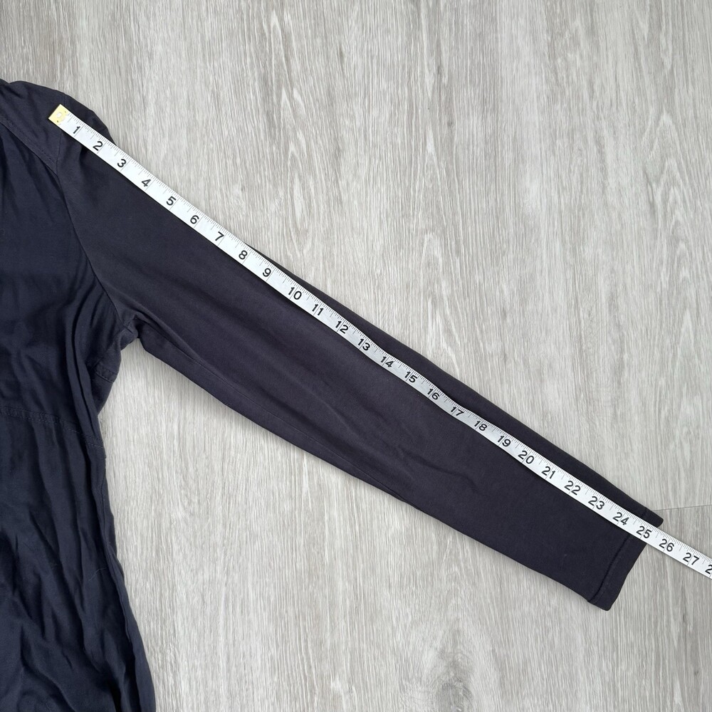 SANDWICH Dress Long Sleeve Cowl Neck Women Size 38 Navy Blue Pleated - Picture 10 of 12